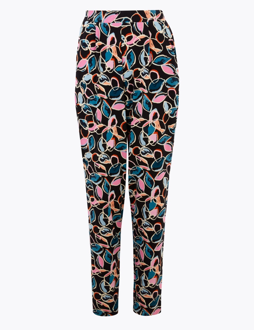 Printed Jersey Tapered Ankle Grazer Trousers 2 of 5