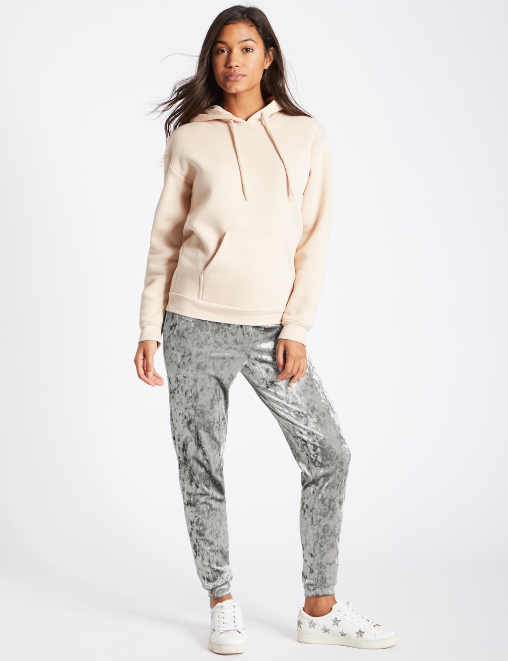 Drawstring Velour Joggers M S Collection M S