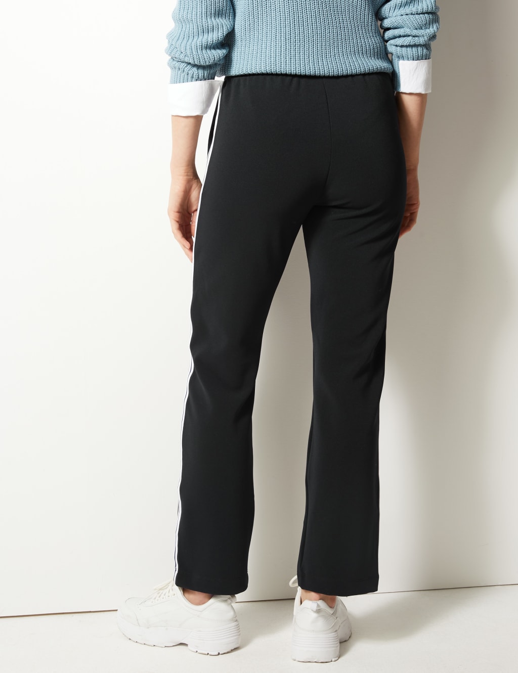 Cotton straight leg ankle grazer joggers top