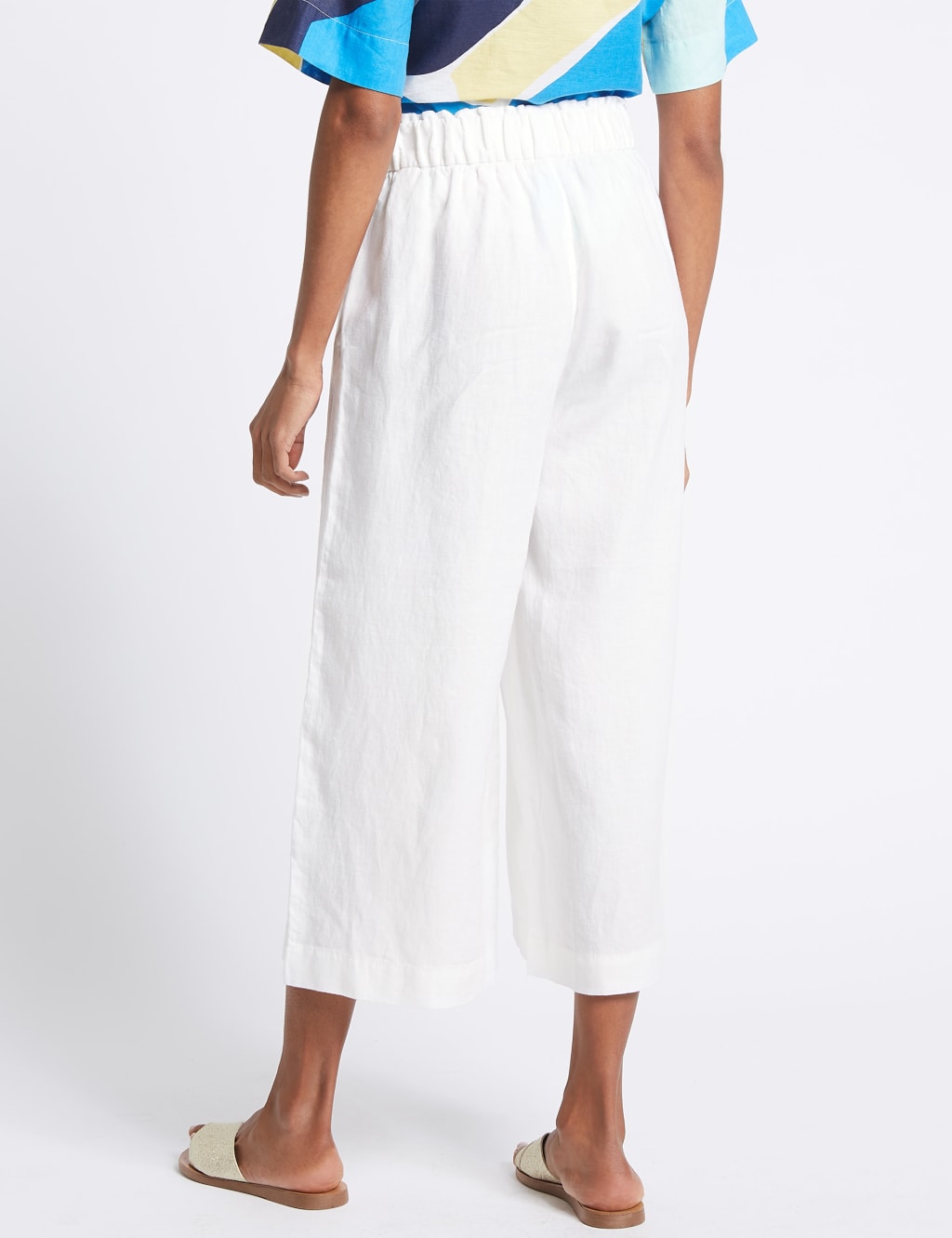 Marks and spencer cropped linen trousers new arrivals