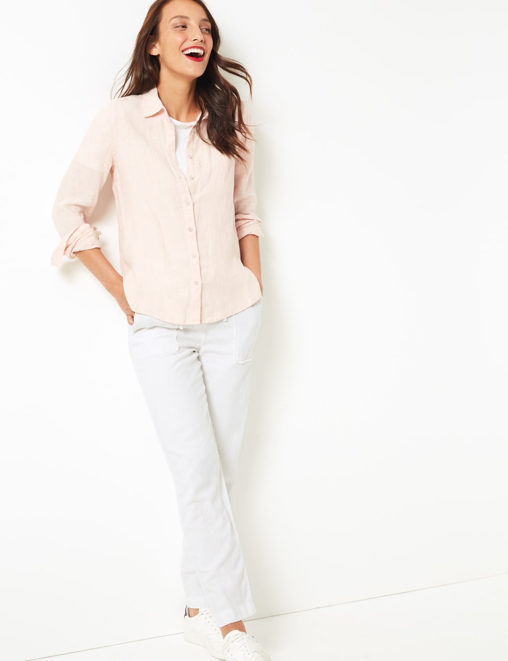 Linen Rich Peg Trousers M S Collection M S