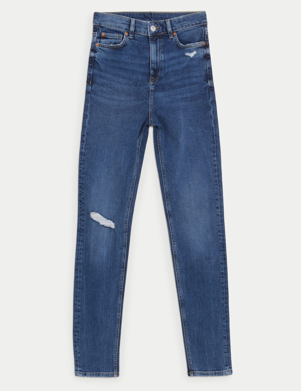 High Waisted Slim Straight Leg Jeans