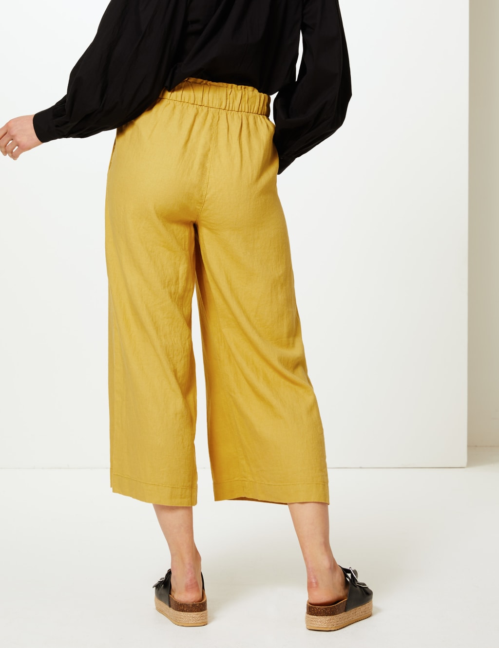 Marks and spencer cropped linen trousers new arrivals
