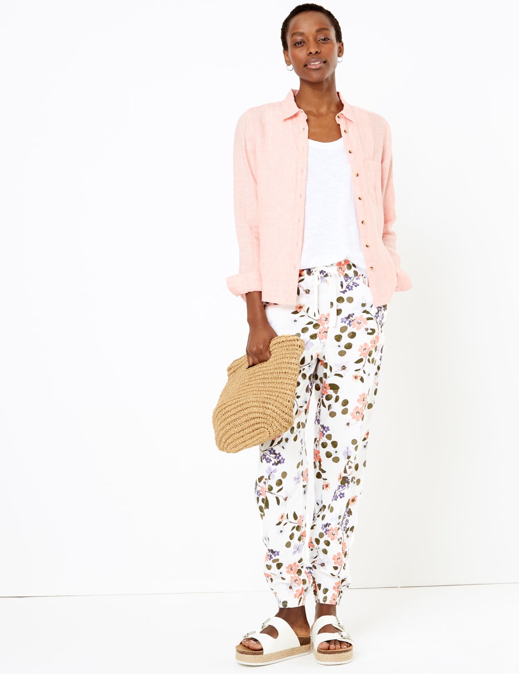 Linen peg trousers discount