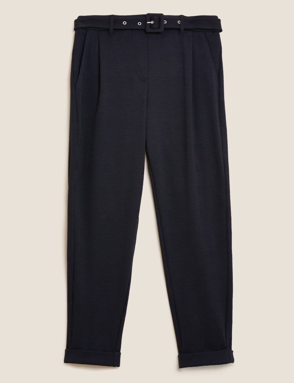 Jersey Belted Tapered Trousers 2 of 6