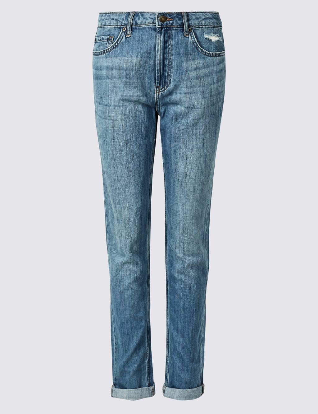 Mid Rise Boyfriend Ankle Grazer Jeans 1 of 1