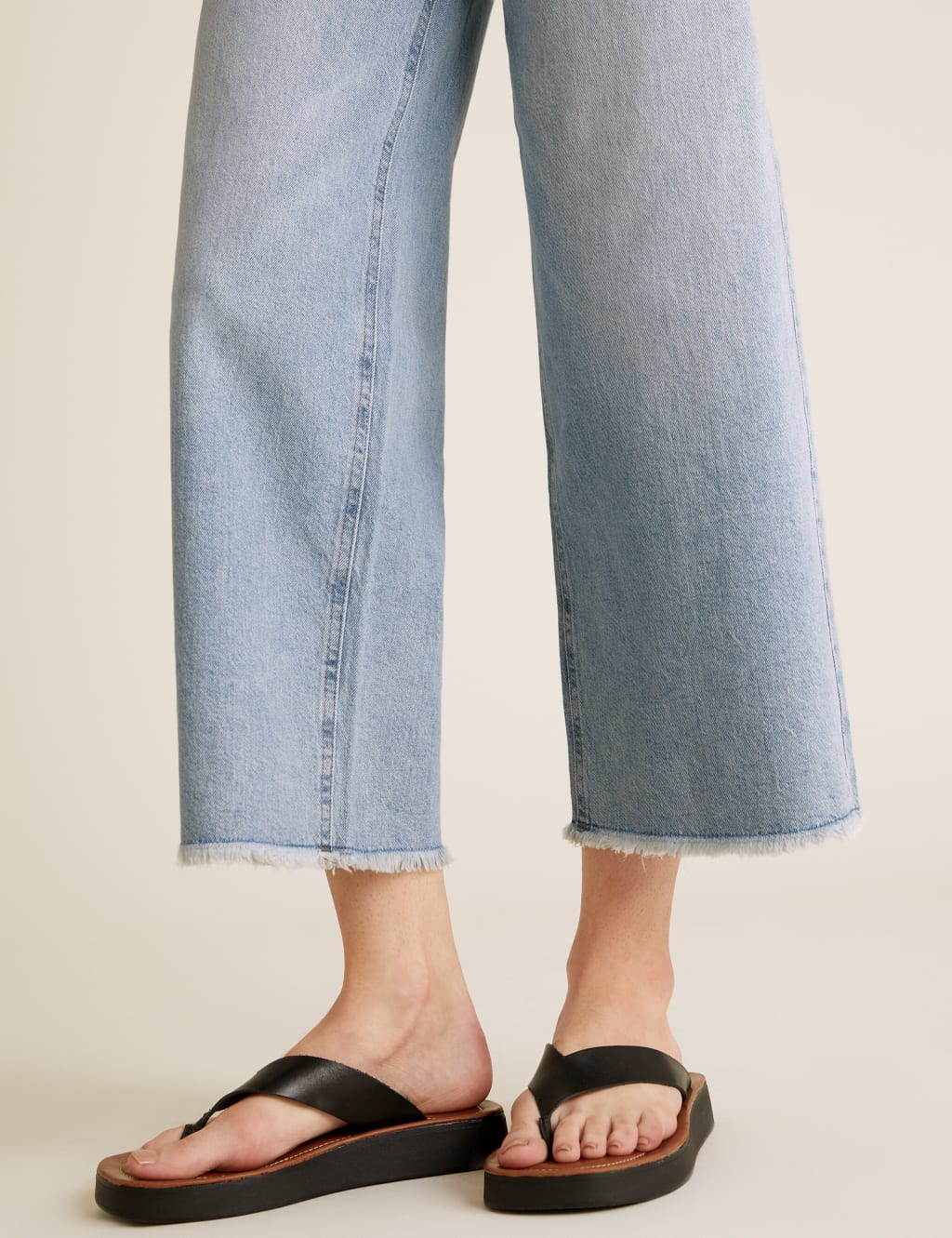 High Waisted Wide Leg Cropped Jeans 5 of 6