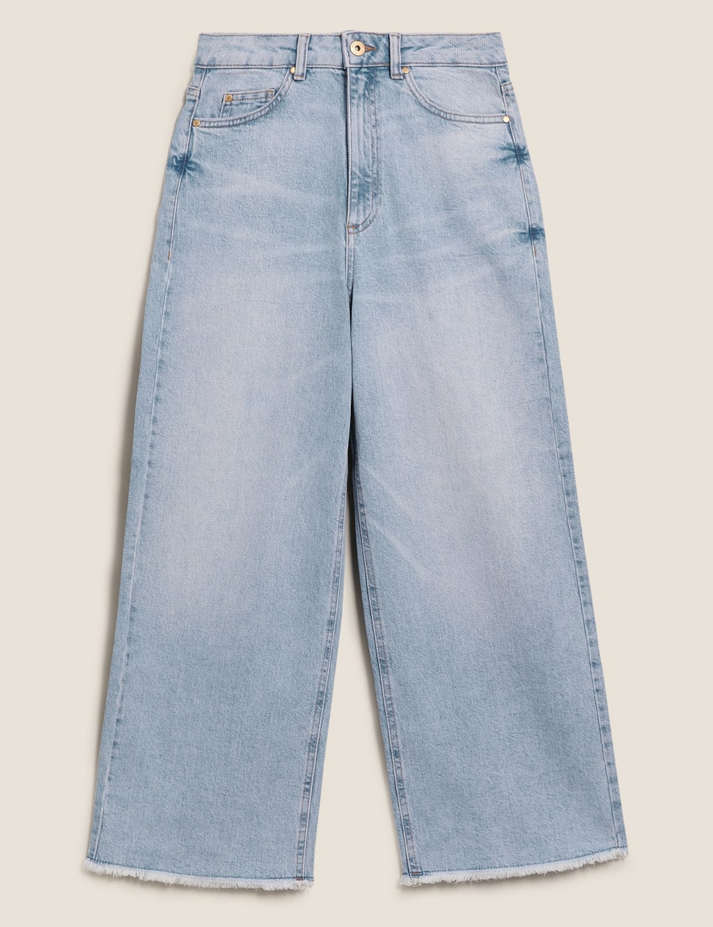 High Waisted Wide Leg Cropped Jeans 2 of 6