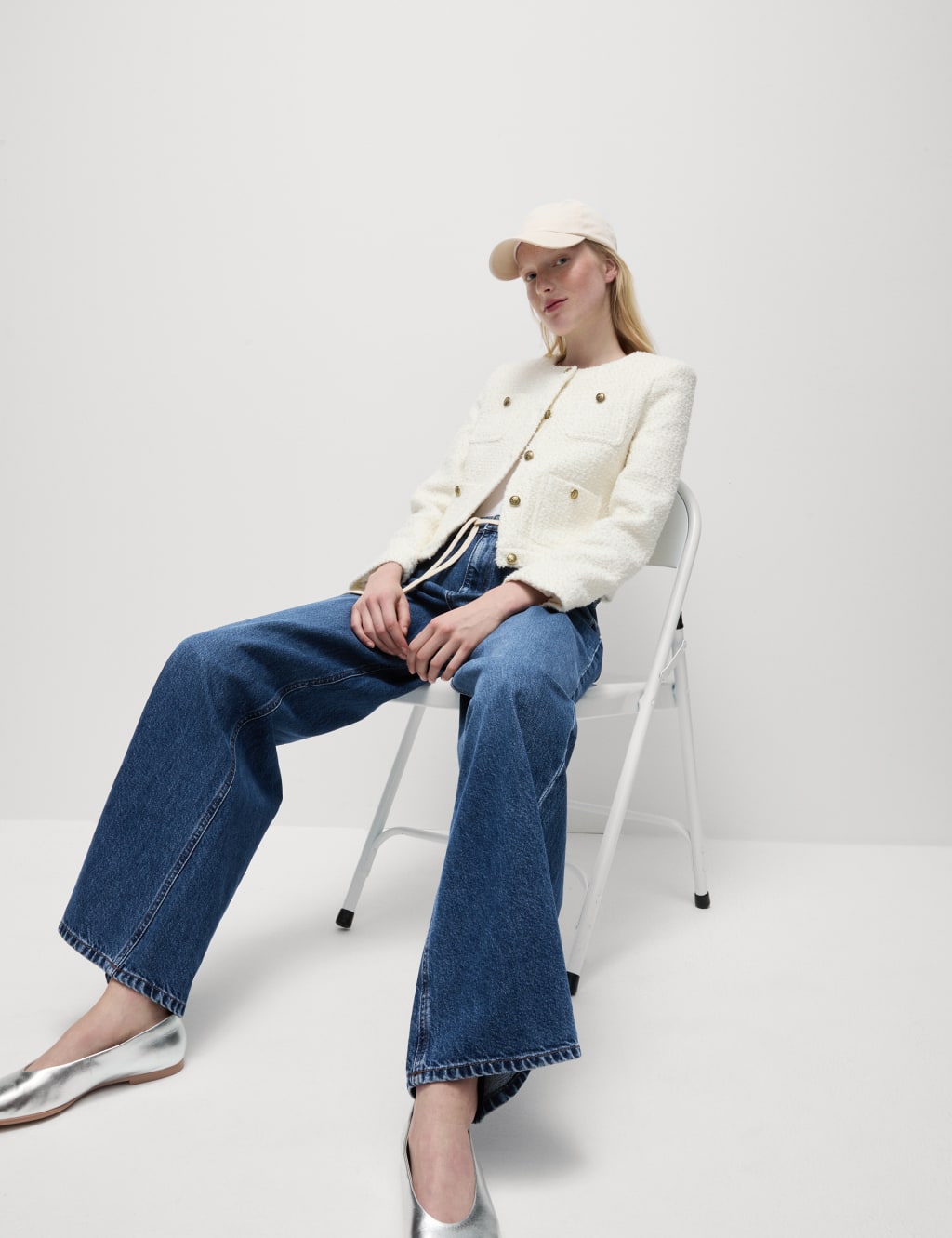 Mid Rise Wide Leg Jeans with Lyocell 1 of 7