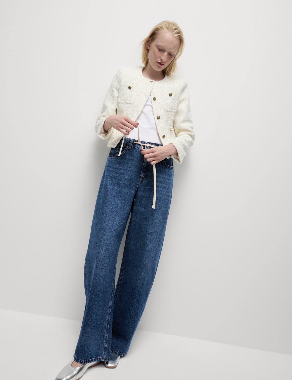 Mid Rise Wide Leg Jeans with Lyocell 4 of 7