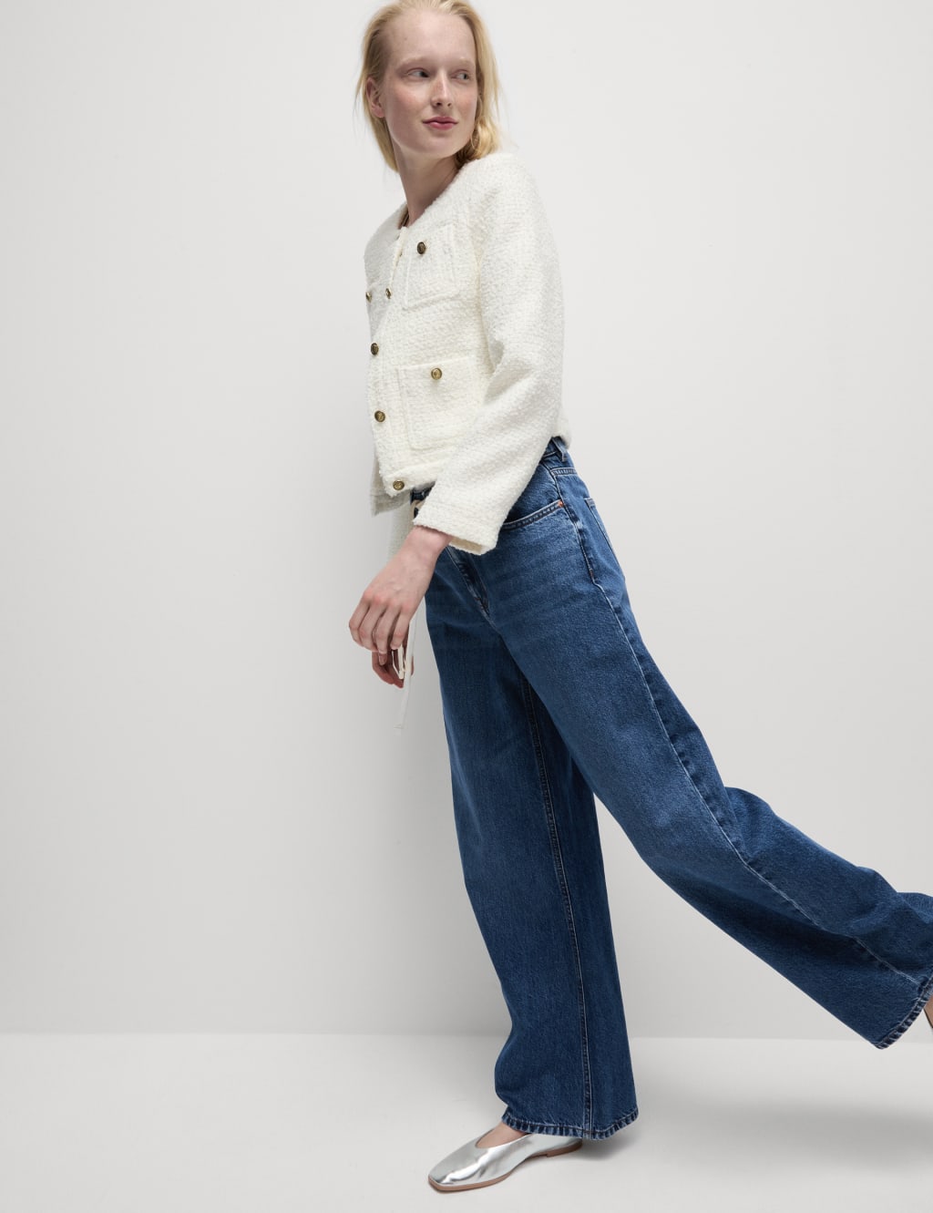 Mid Rise Wide Leg Jeans with Lyocell 6 of 7