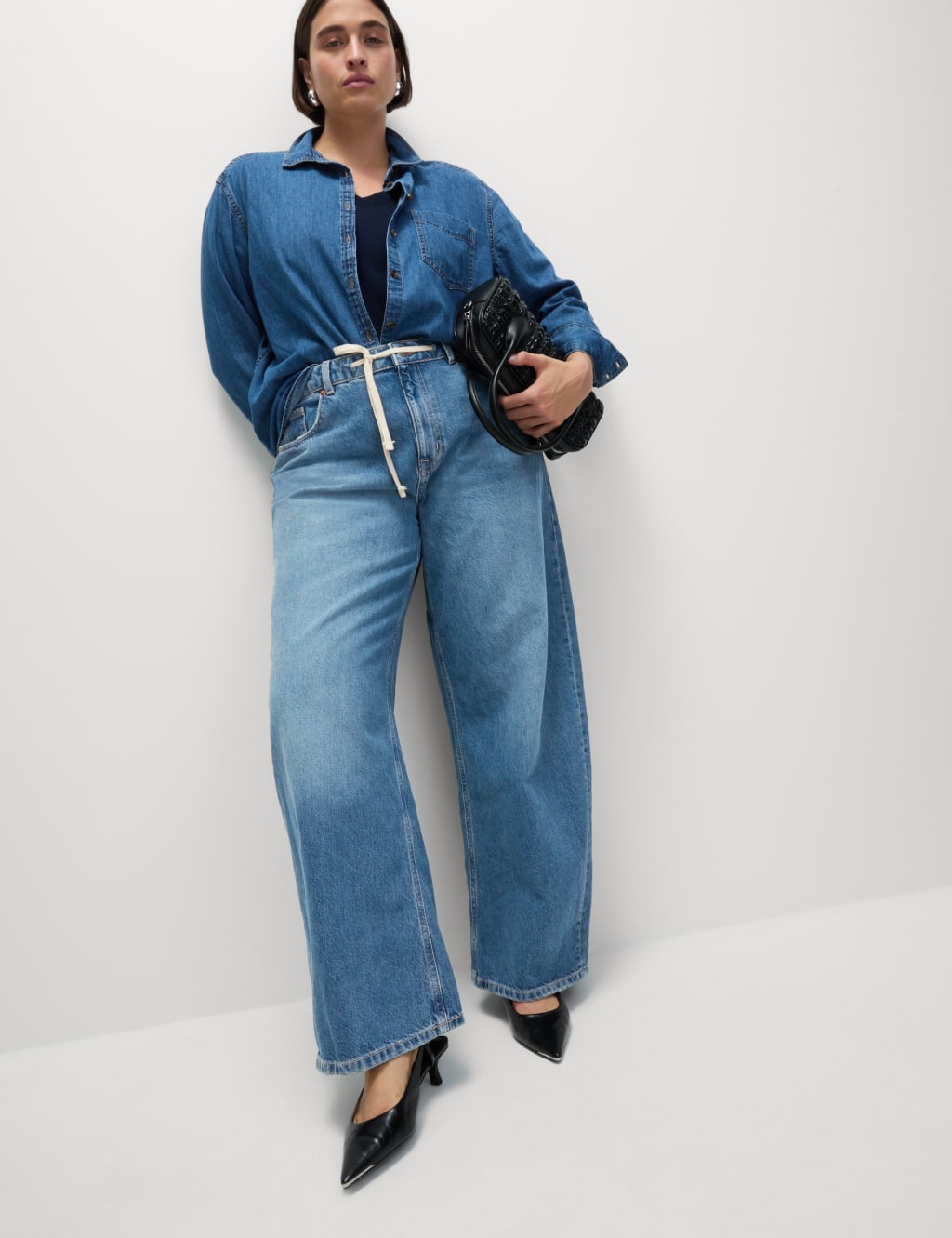 Mid Rise Wide Leg Jeans with Lyocell 10 of 10