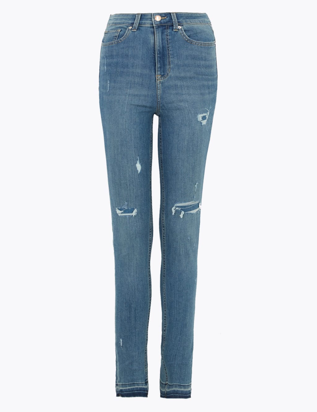 Super distressed high waisted jeans hotsell