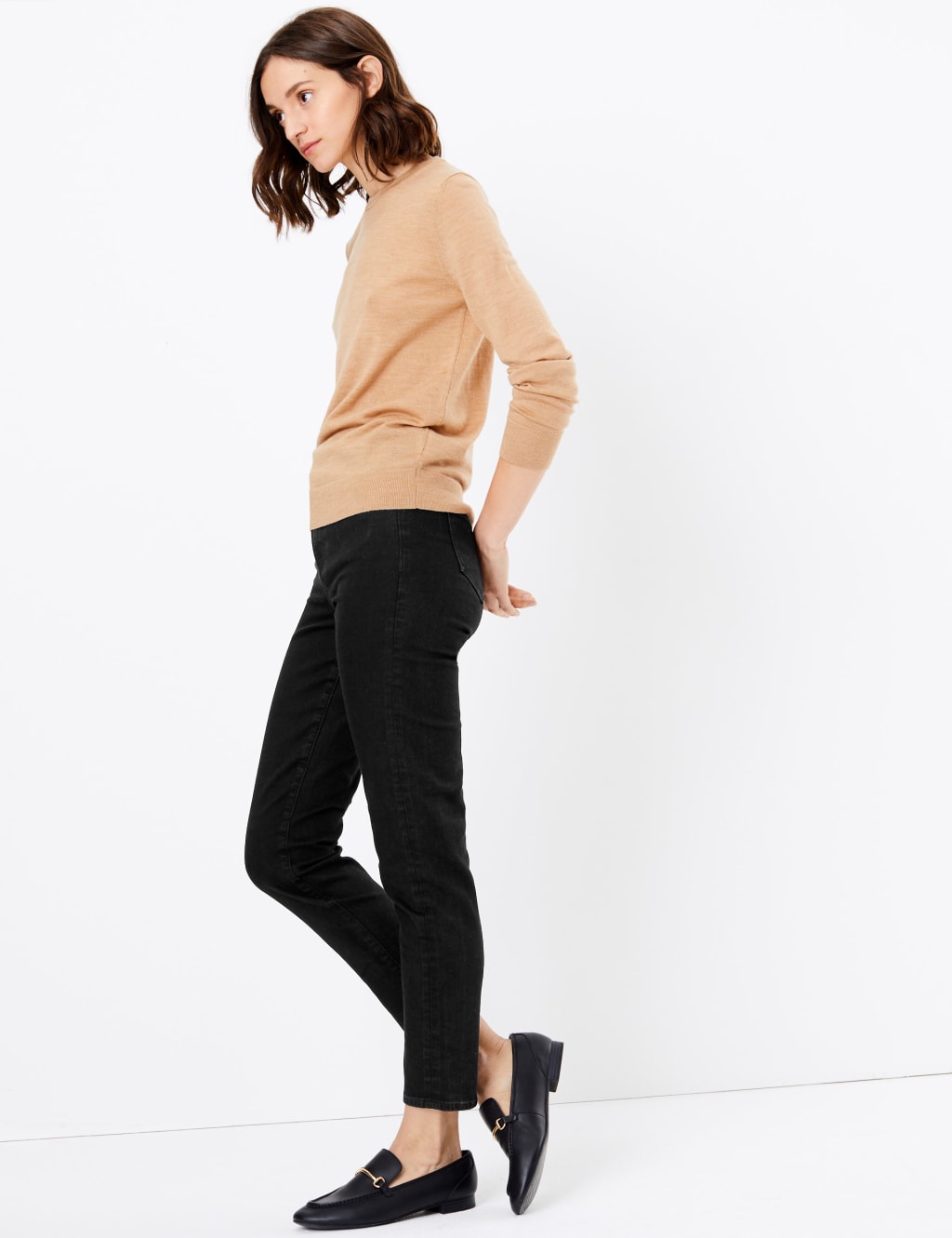 Harper High Waisted Cigarette Jeans 1 of 5