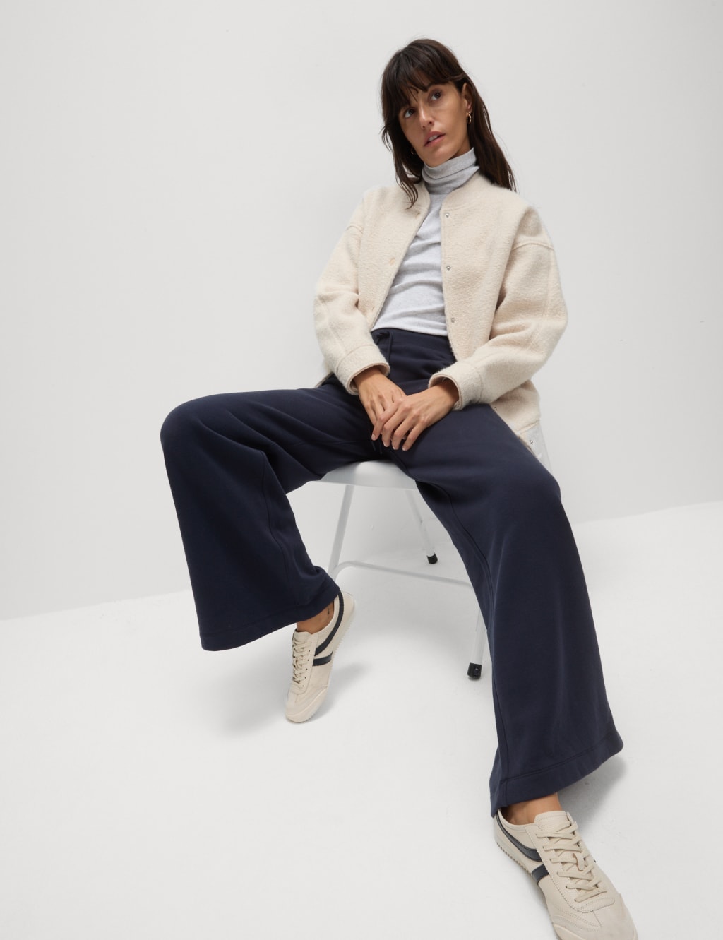 Cotton Rich Brushed Wide Leg Joggers 5 of 6