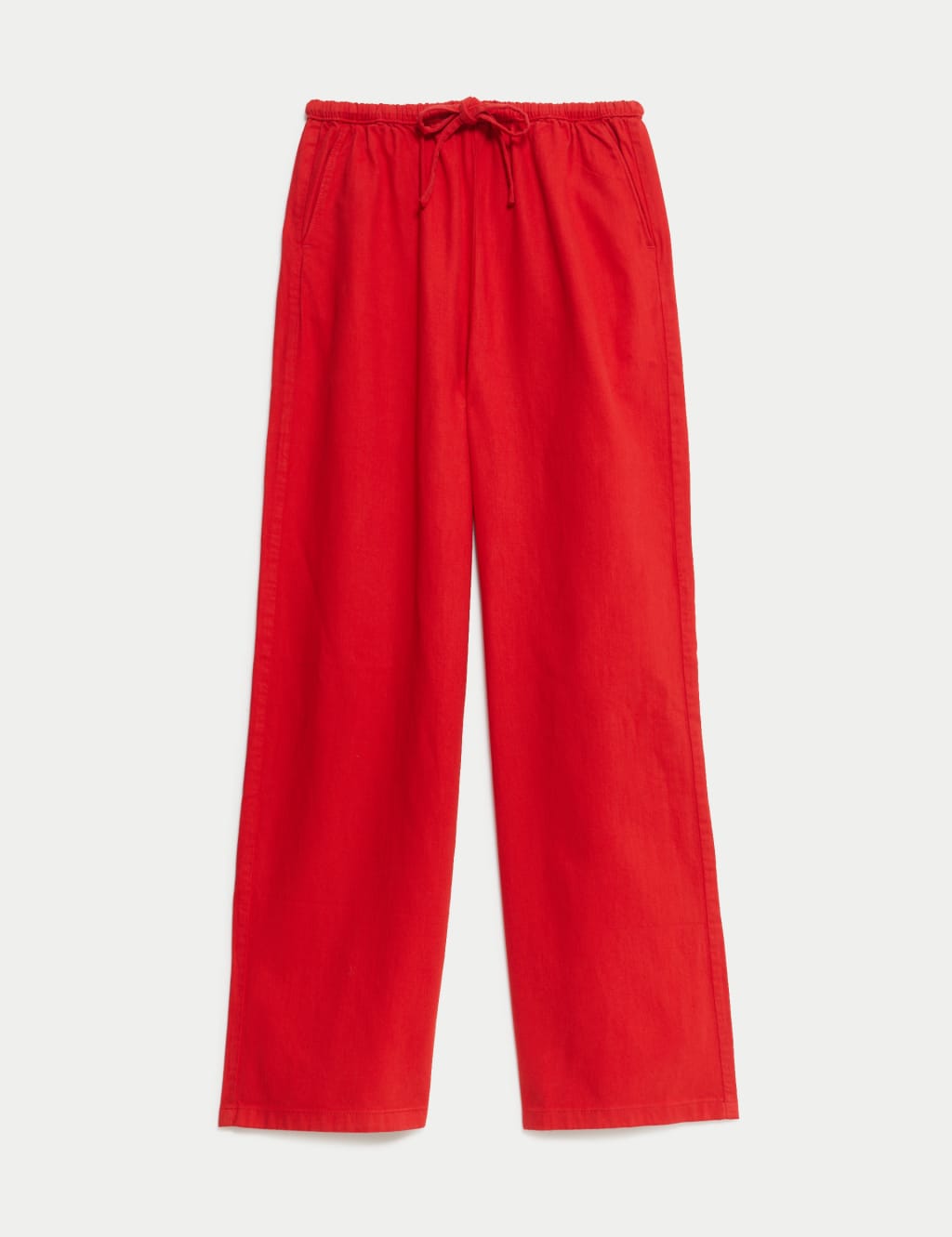 Denim Drawstring Wide-Leg Trousers 2 of 7