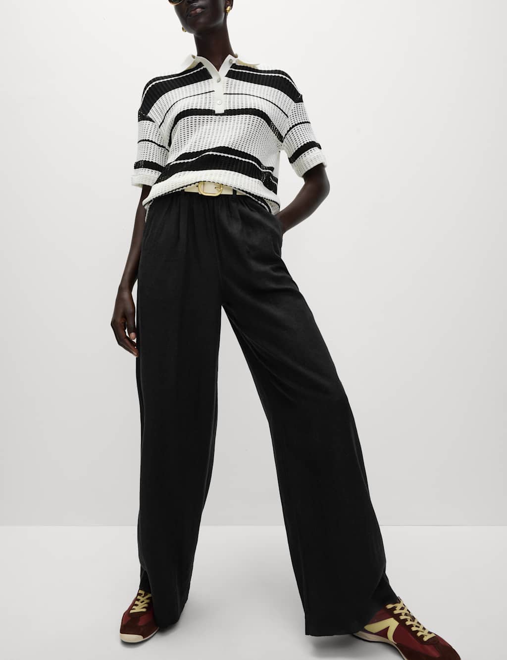 Linen Rich Wide Leg Trousers 5 of 5