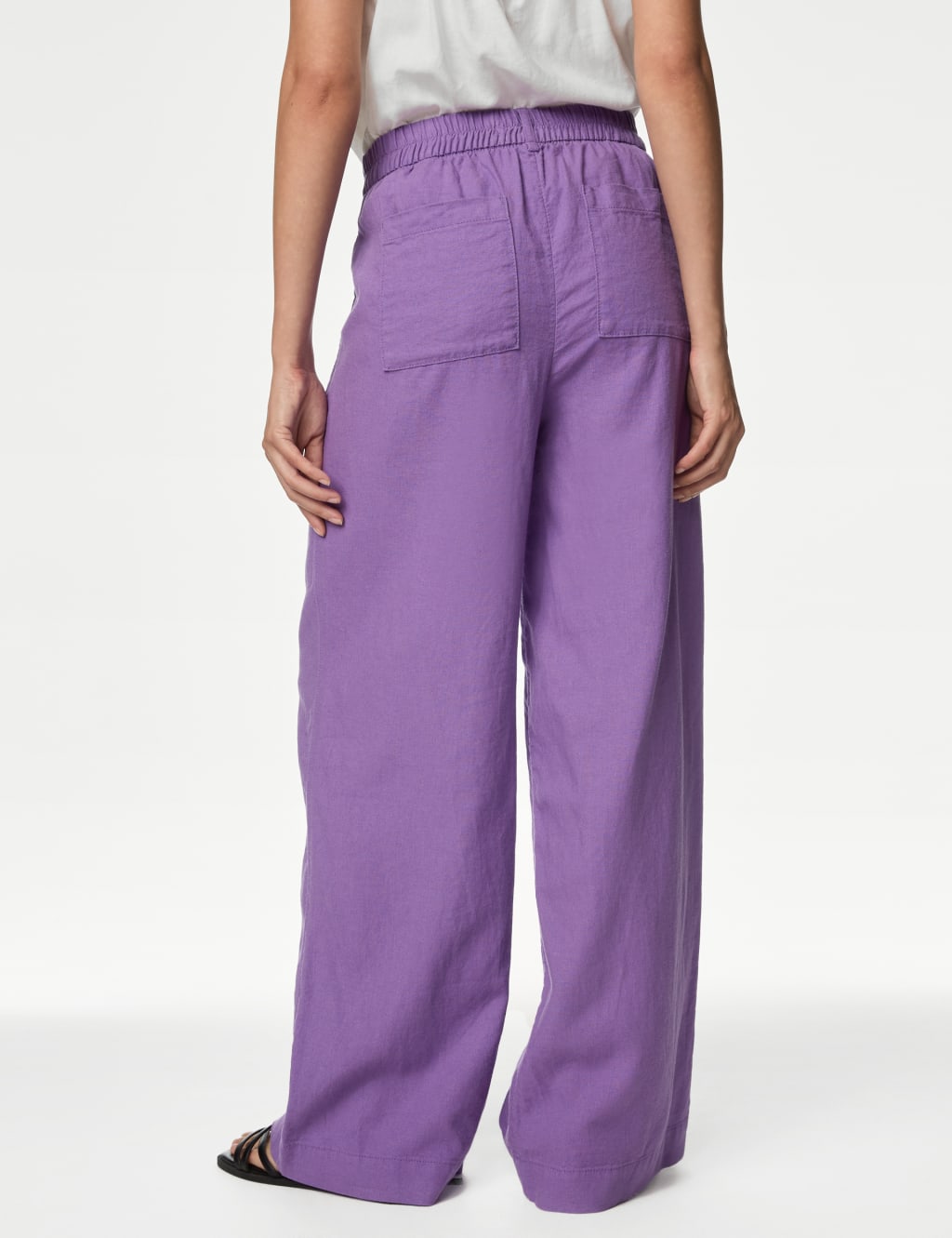 Linen Rich Wide Leg Trousers 5 of 5