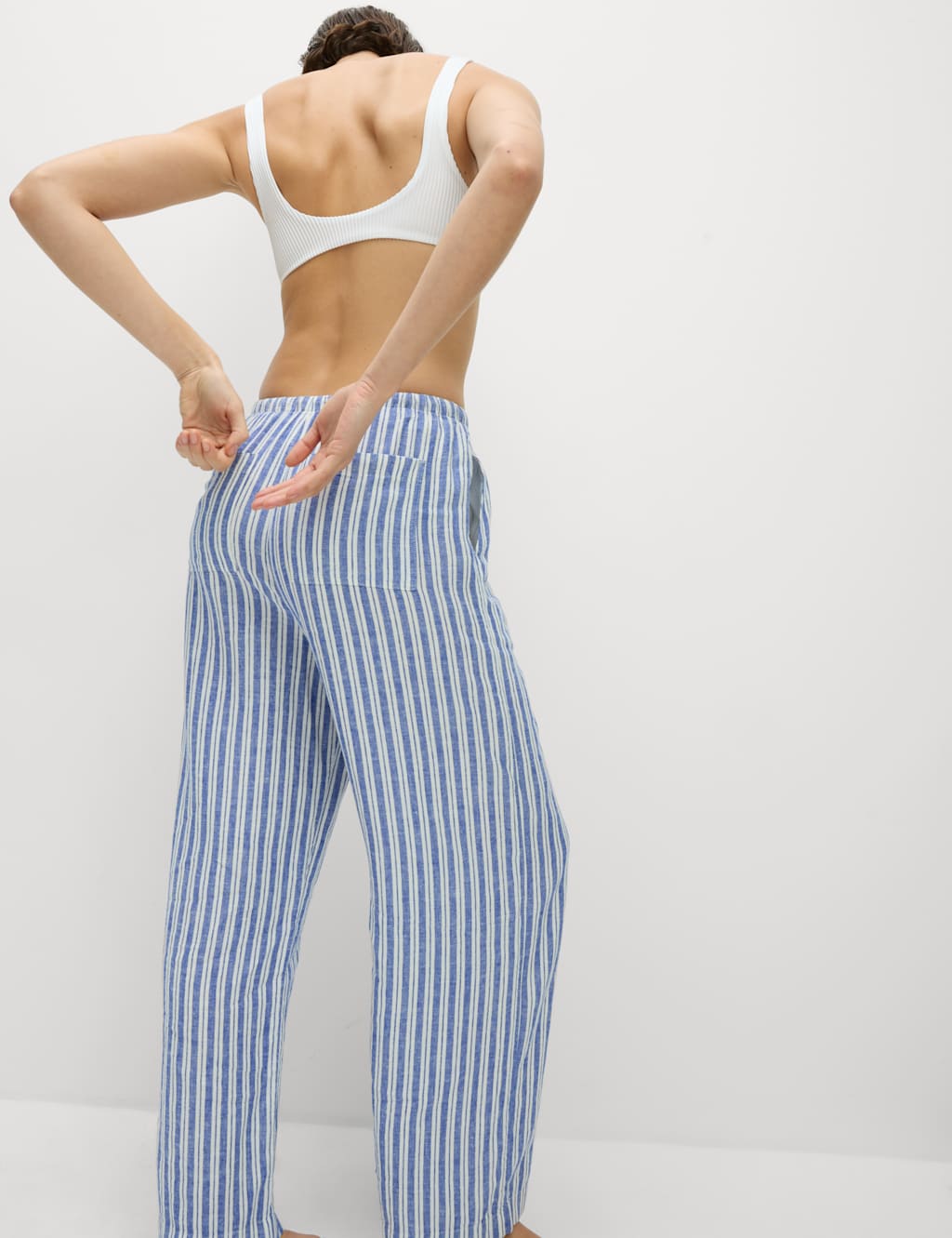 Linen Blend Wide Leg Trousers 4 of 6