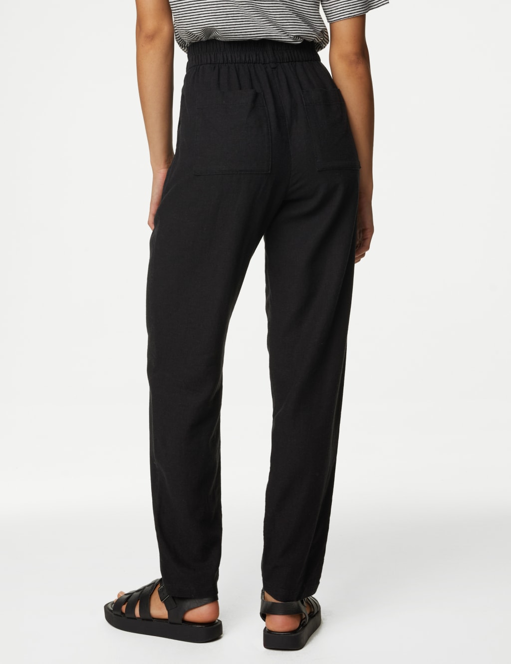 Linen Rich Tapered Trousers M S Collection M S