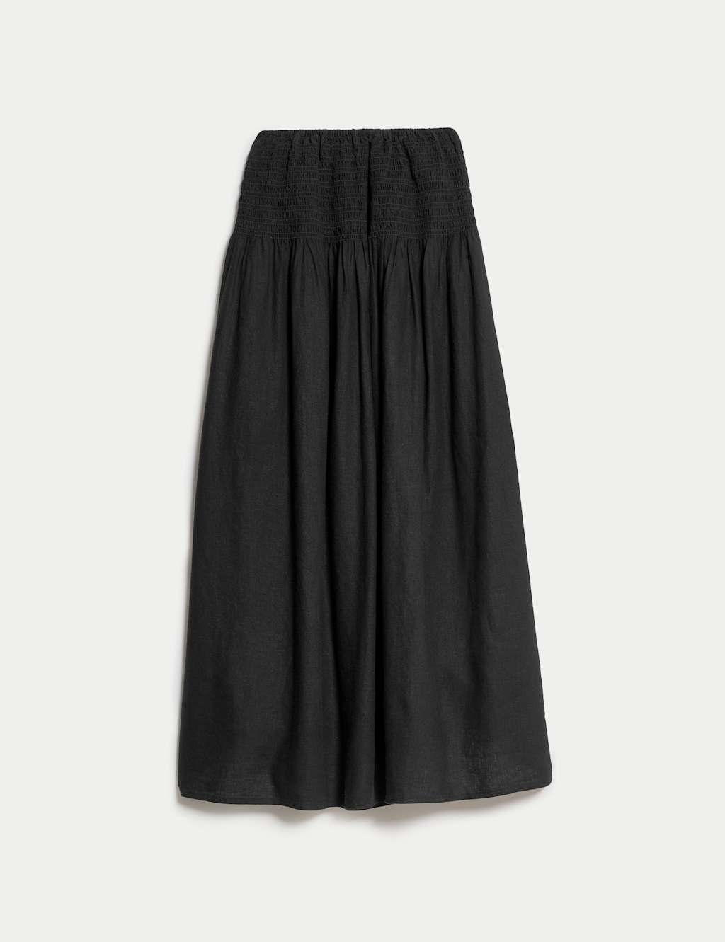 Linen Rich Maxi A-Line Skirt 2 of 5