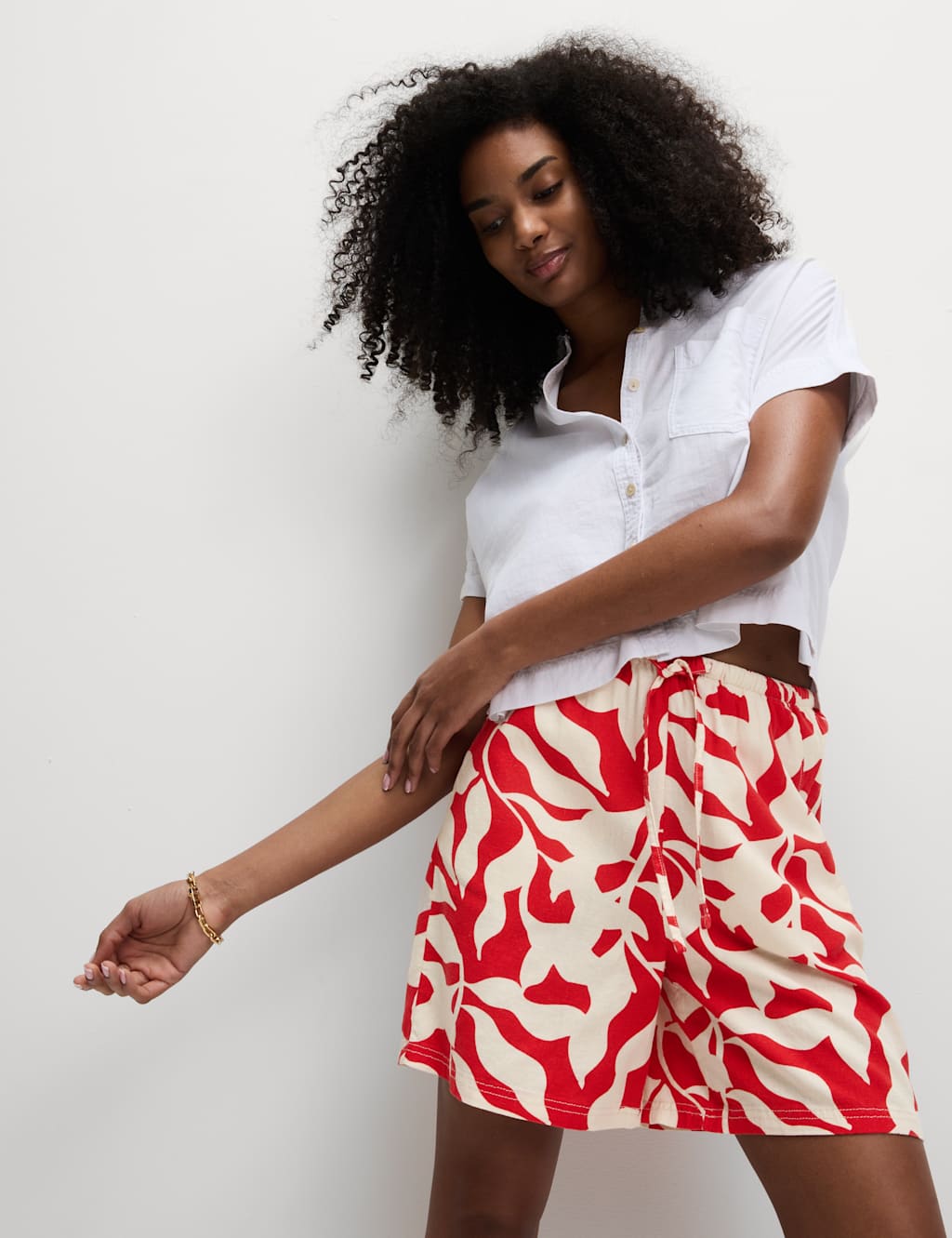 Linen Rich High Waisted Shorts 5 of 5