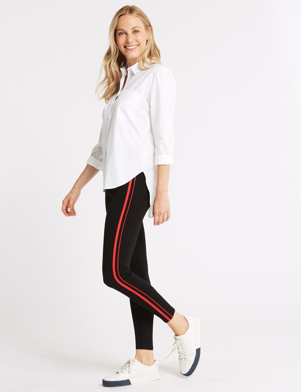 Ponte Side Stripe Leggings 1 of 6