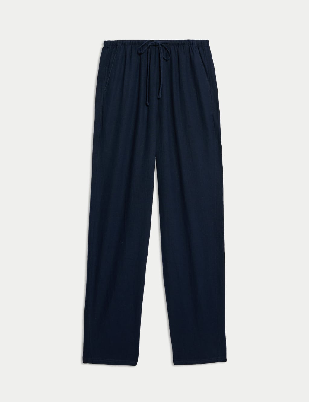 Linen-Rich Drawstring Tapered Trousers 2 of 6