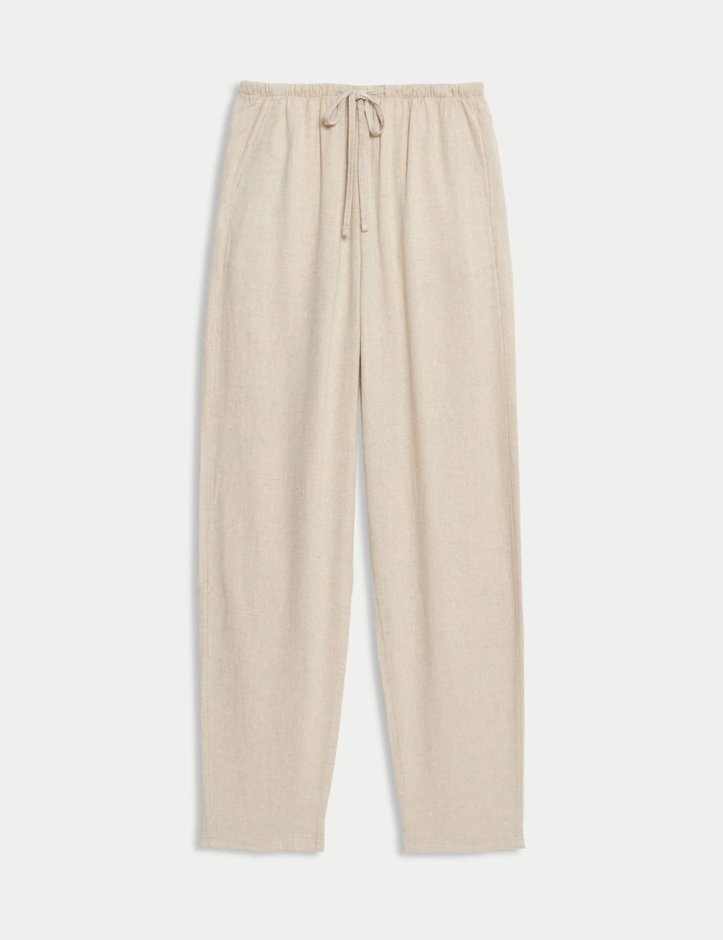 Linen-Rich Drawstring Tapered Trousers 2 of 6