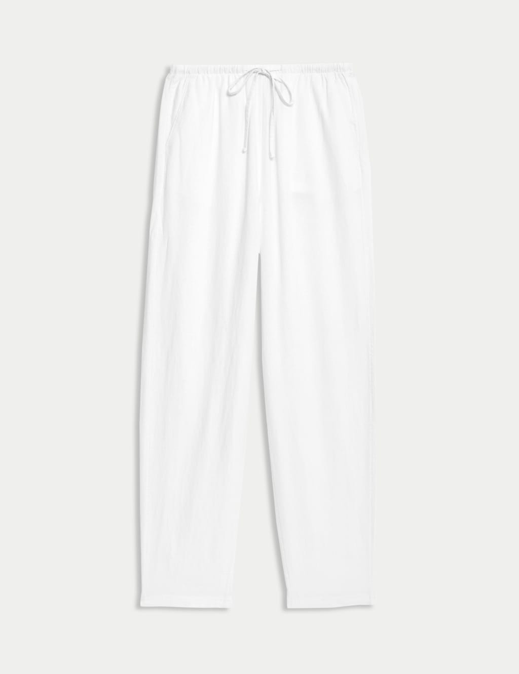 Linen-Rich Drawstring Tapered Trousers 2 of 5