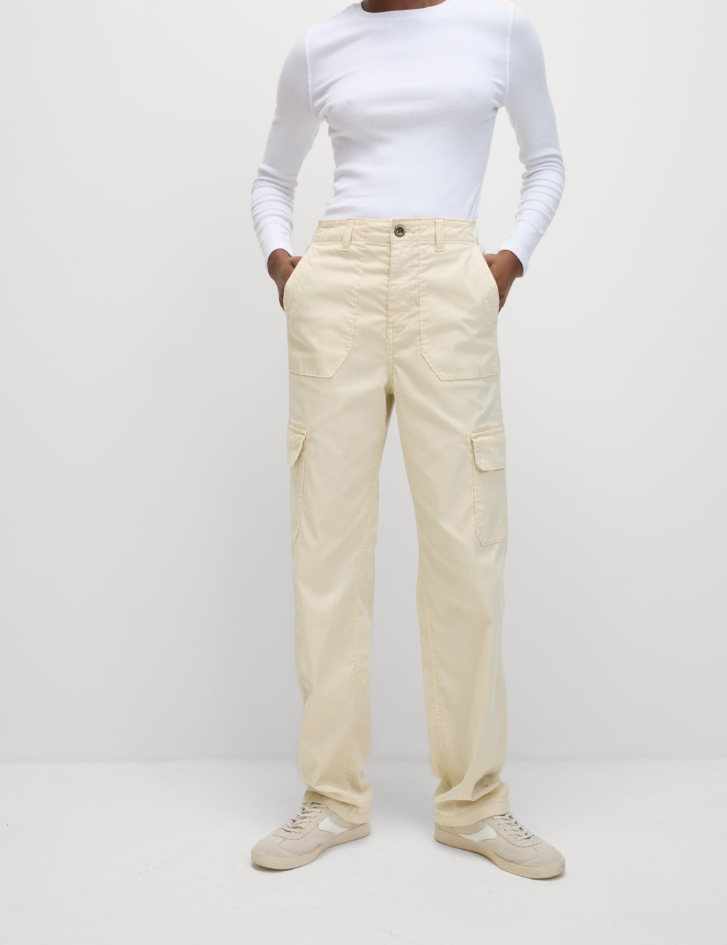 Lyocell Rich Cargo Straight Leg Trousers 4 of 6