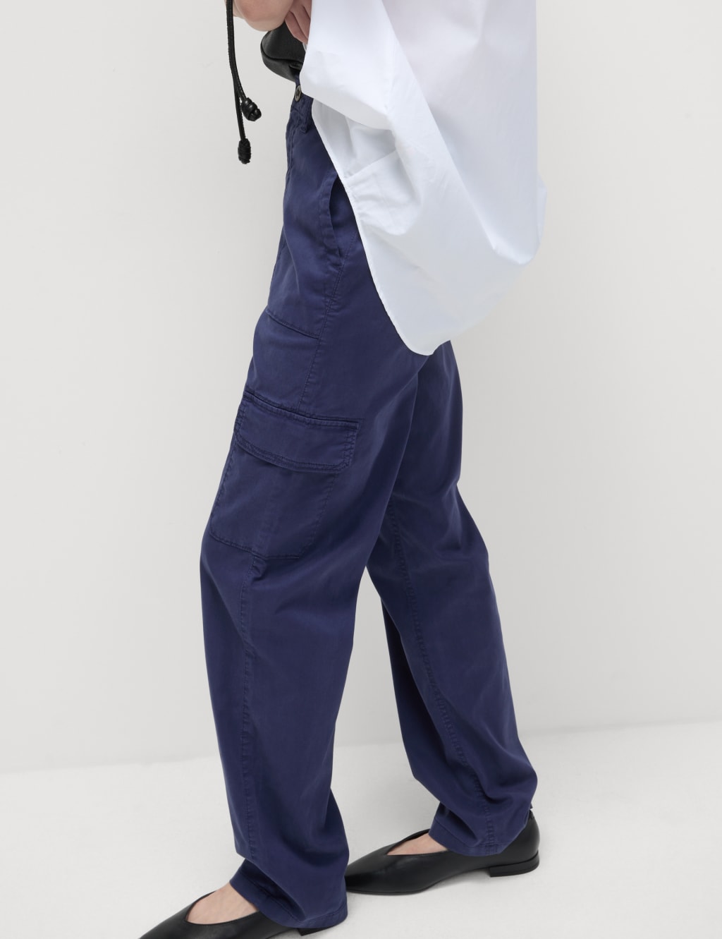 Lyocell Rich Cargo Straight Leg Trousers 5 of 6