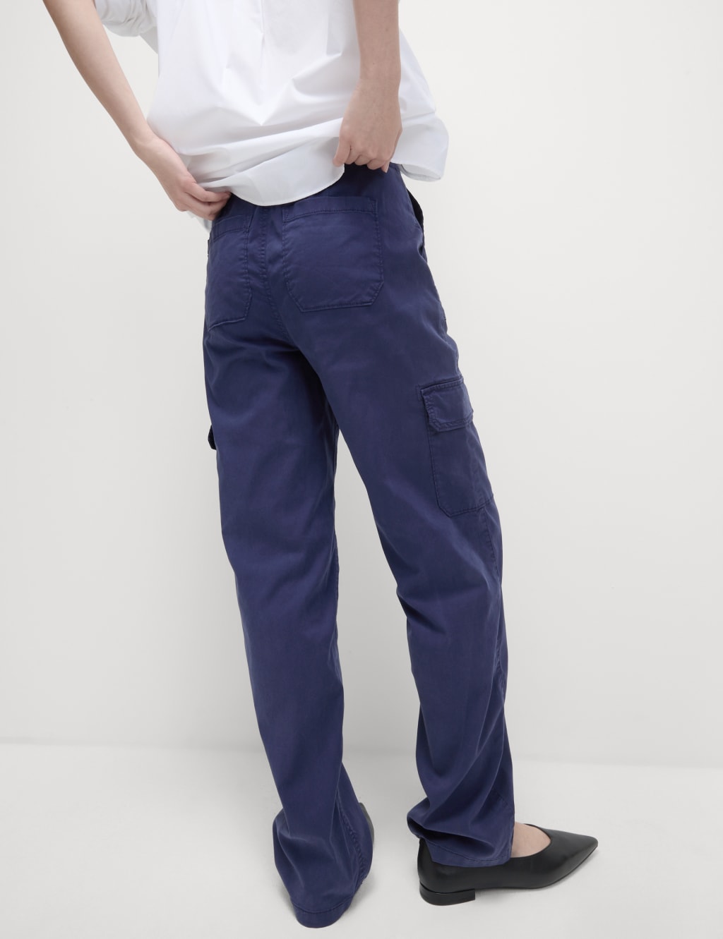 Lyocell Rich Cargo Straight Leg Trousers 6 of 6