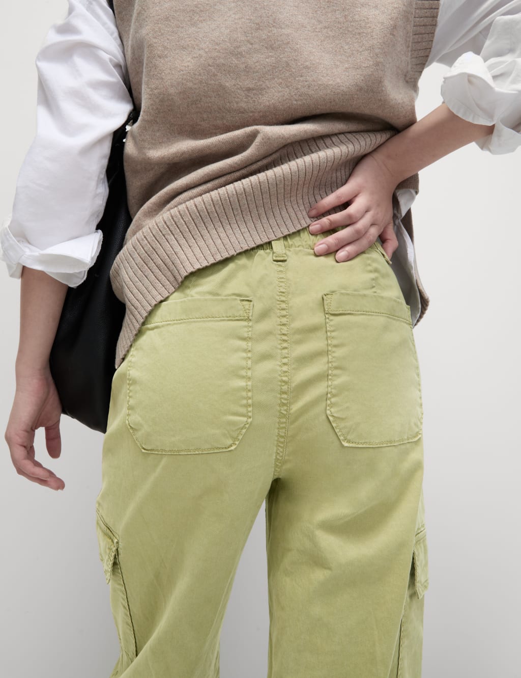 Lyocell Rich Cargo Straight Leg Trousers 3 of 6