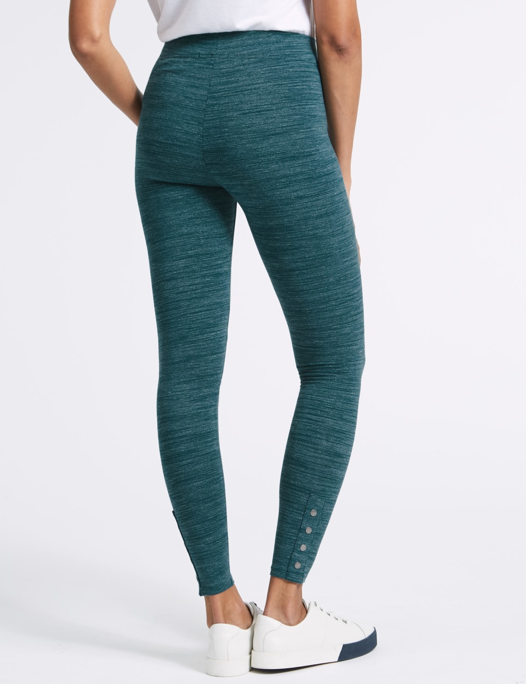 Space Dye Hem Button Leggings 4 of 6