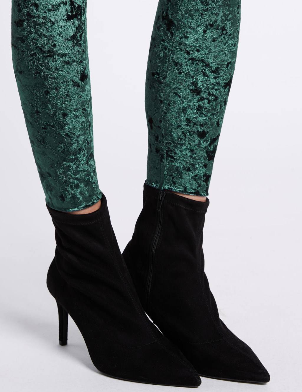 M&s black velvet leggings outlet