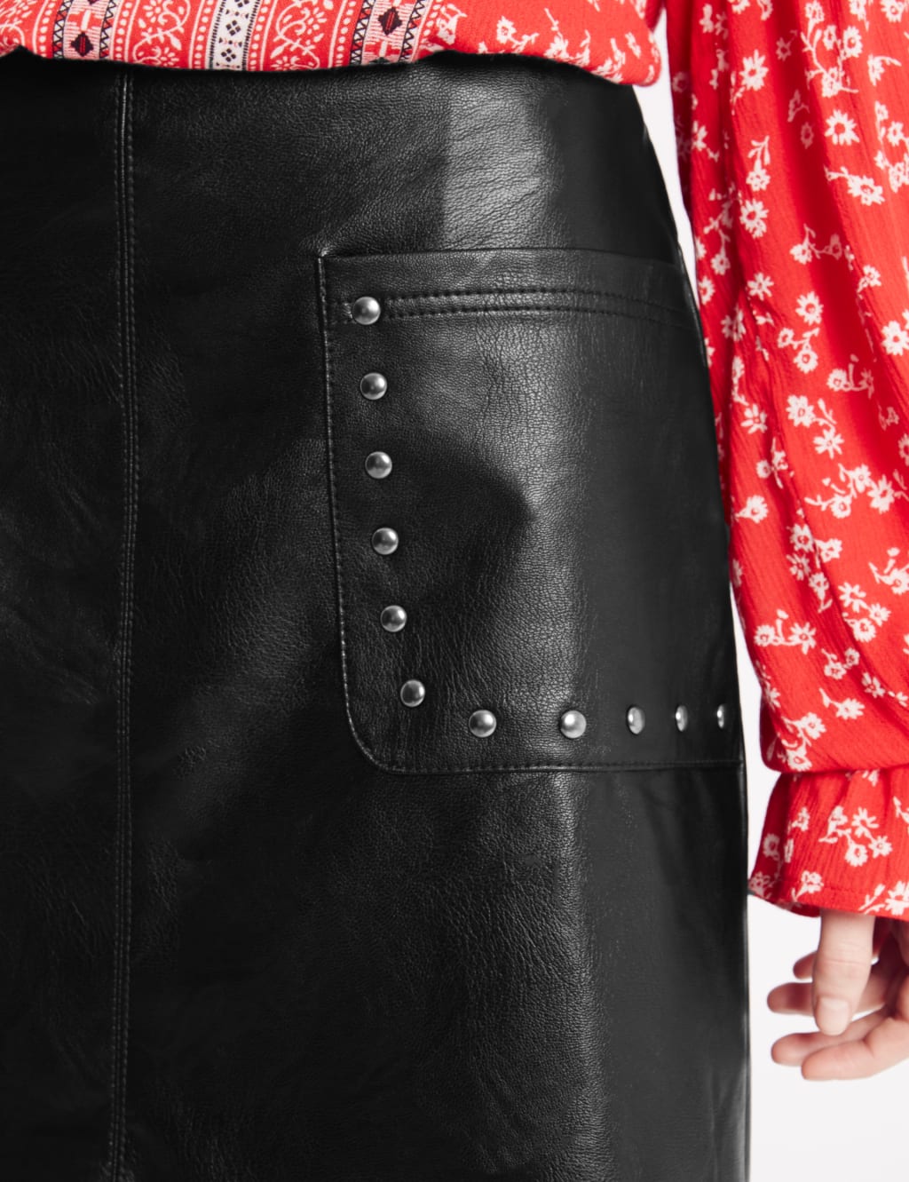Pocket Detail A-Line Mini Skirt 4 of 4