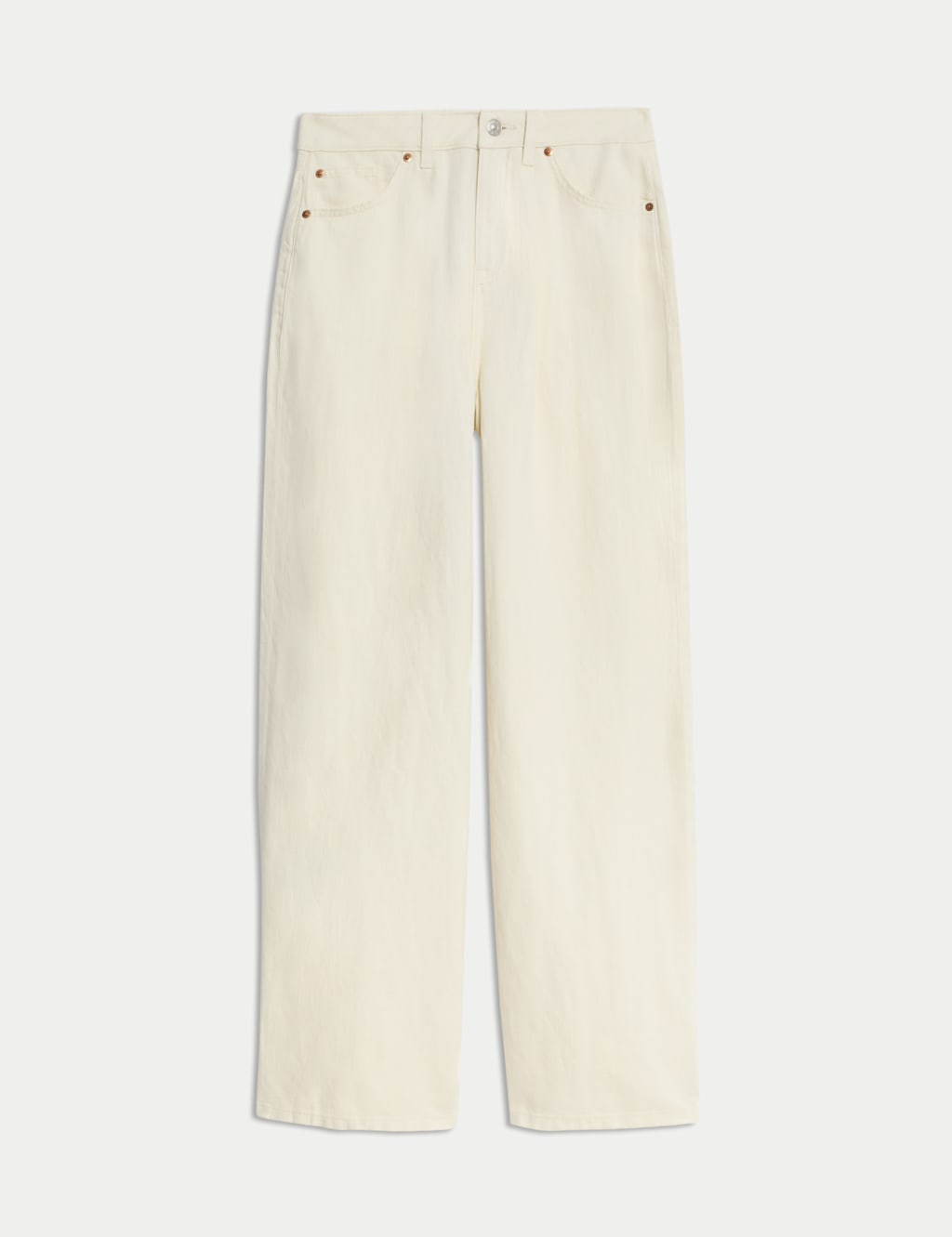 Linen Blend Denim Wide Leg Trousers 2 of 6