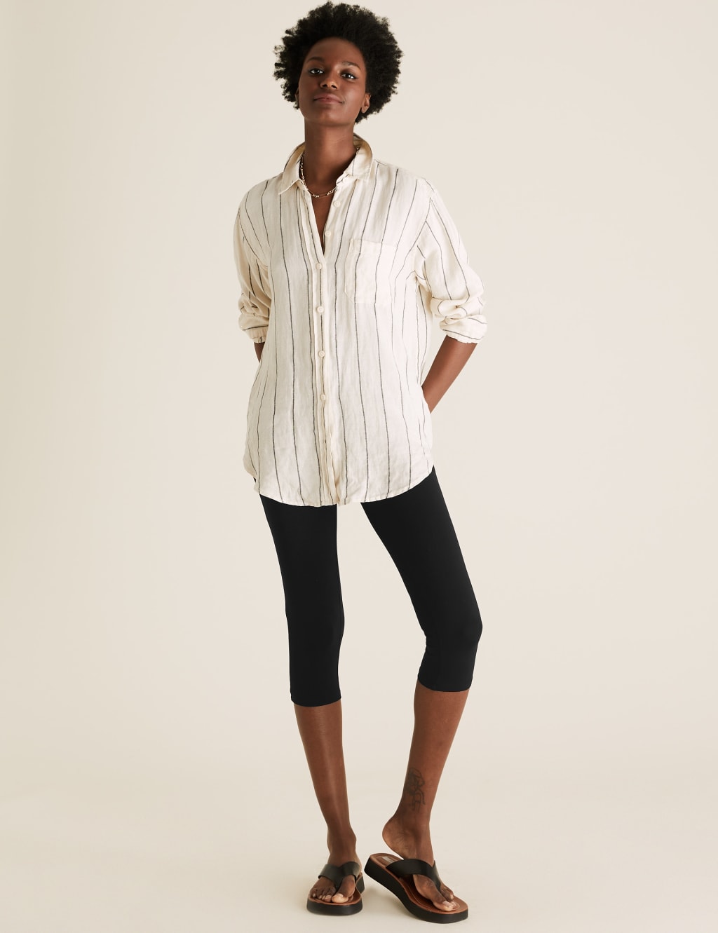 High Waisted Cropped Leggings 5 of 5