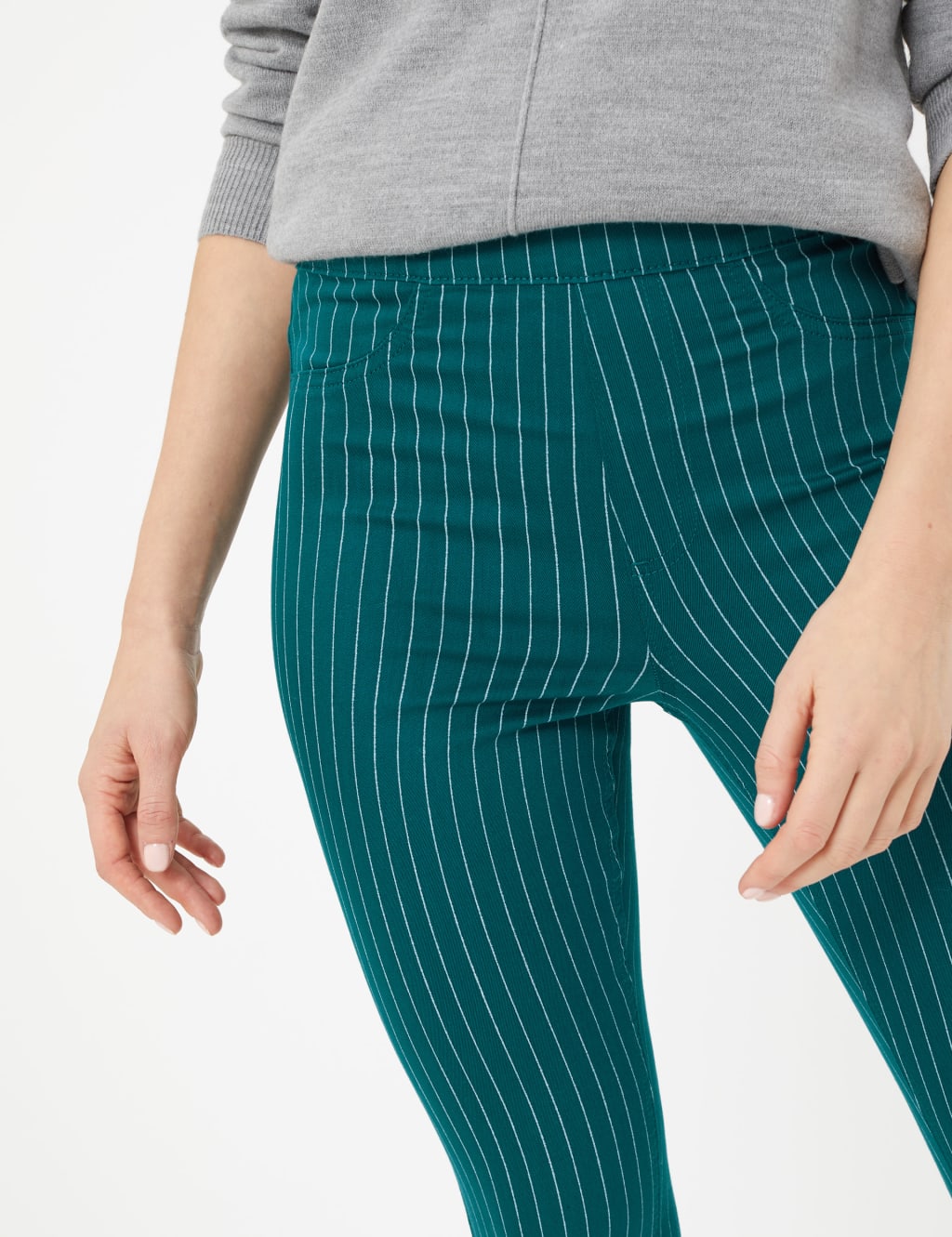 Striped High Waisted Jeggings M S Collection M S