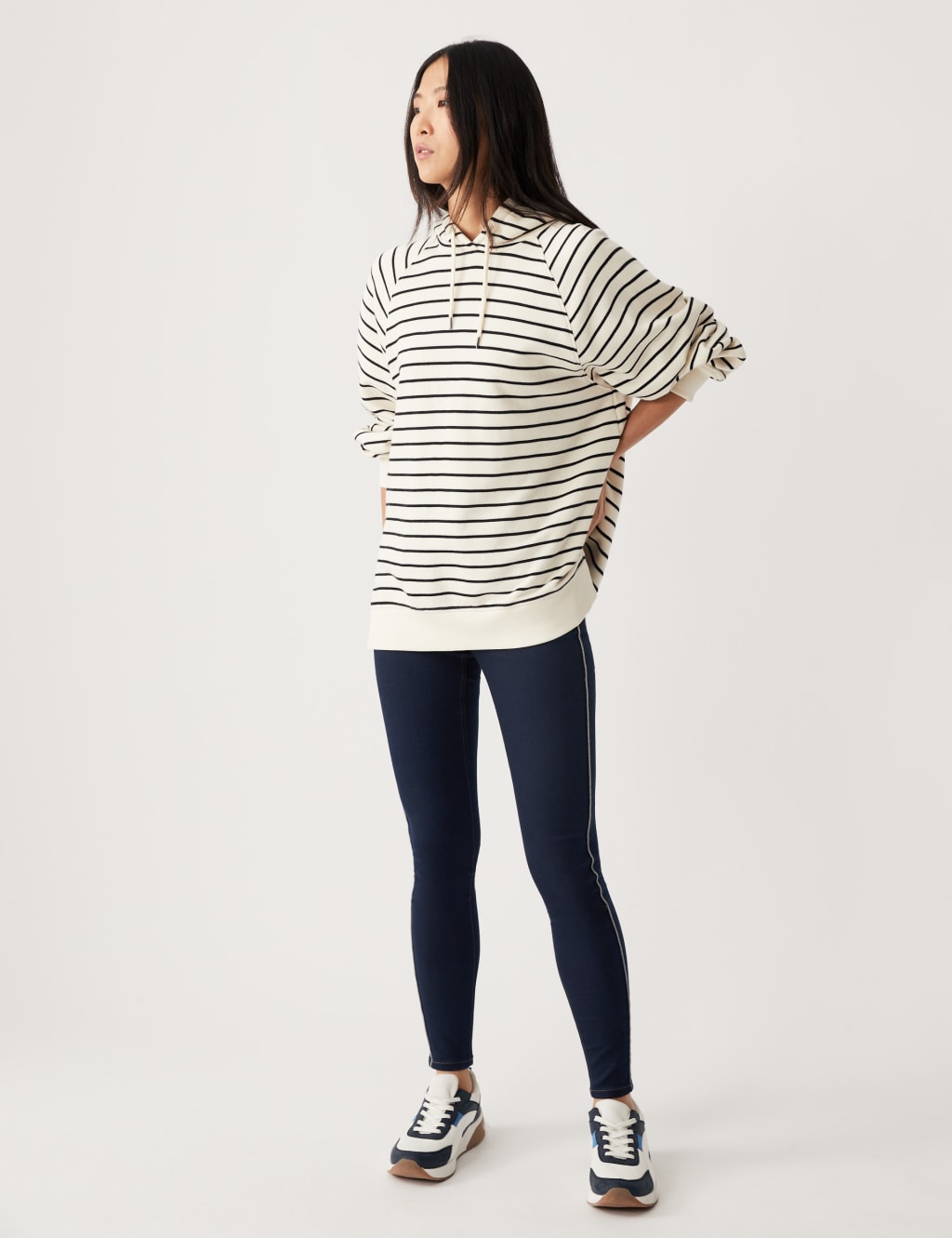 Side Stripe High Waisted Jeggings M S Collection M S