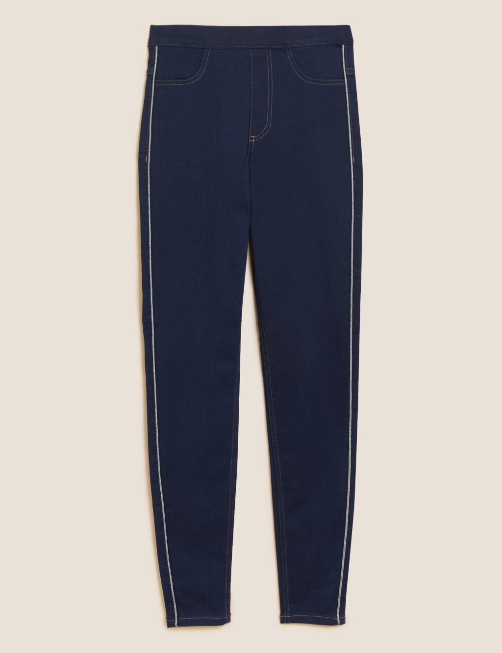 Side Stripe High Waisted Jeggings M S Collection M S