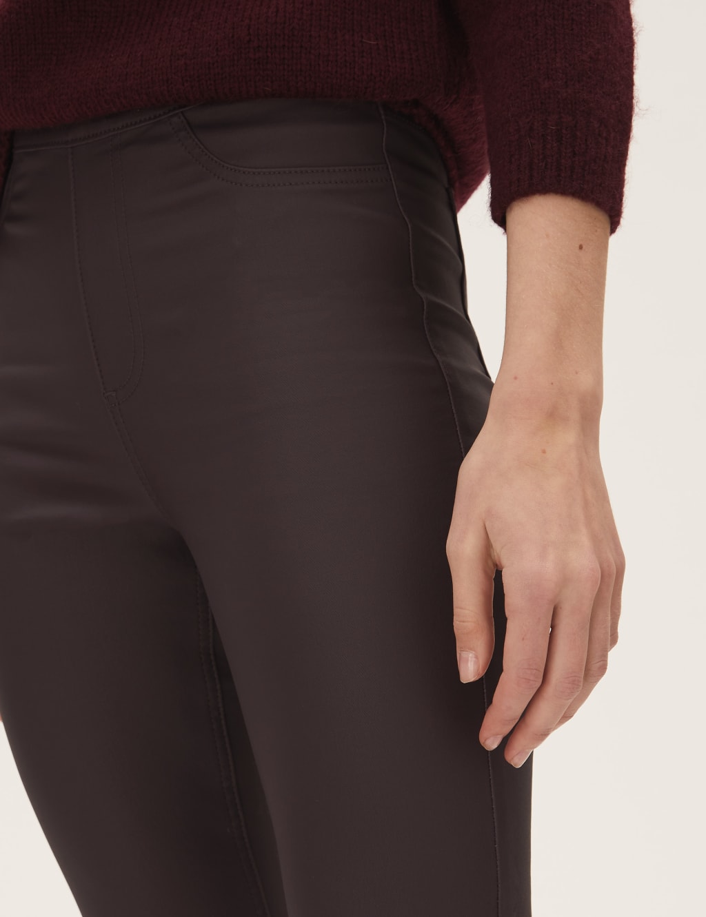 Coated High Waisted Jeggings 4 of 6