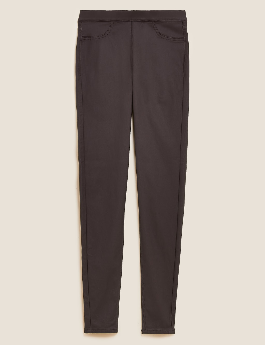 Coated High Waisted Jeggings 2 of 6