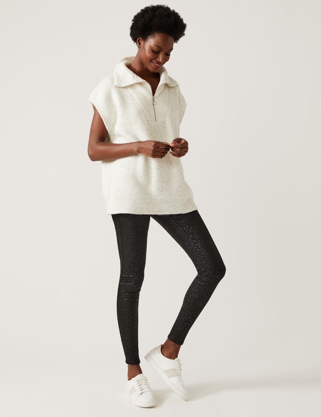 Printed Coated High Waisted Jeggings 4 of 6