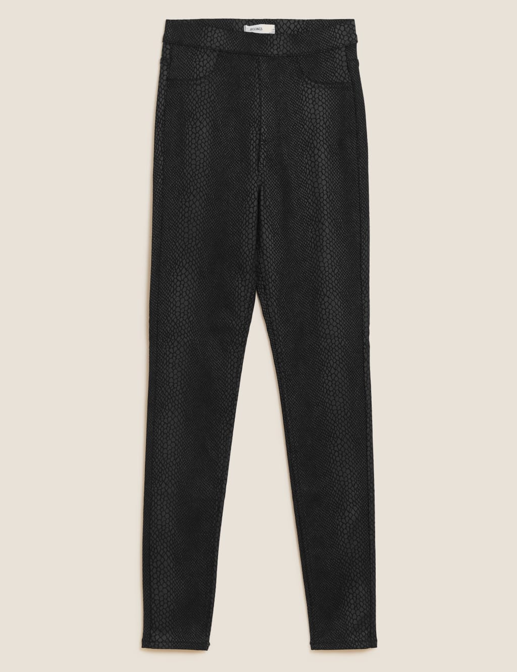 Printed Coated High Waisted Jeggings 2 of 6
