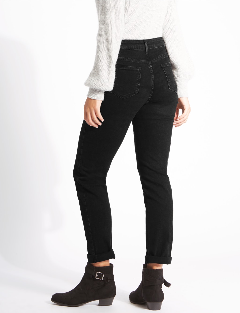 Embroidered Mid Rise Slim Leg Jeans 4 of 6
