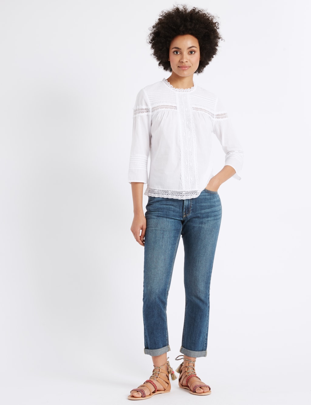 Boyfriend Mid Rise Slim Leg Jeans 1 of 6