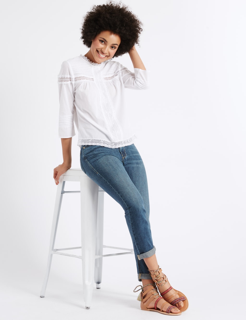 Boyfriend Mid Rise Slim Leg Jeans 3 of 6