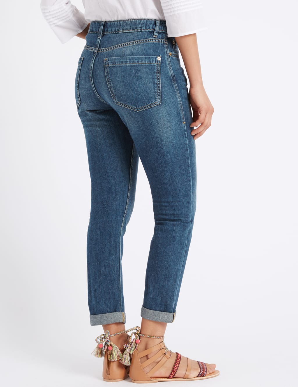 Boyfriend Mid Rise Slim Leg Jeans 4 of 6